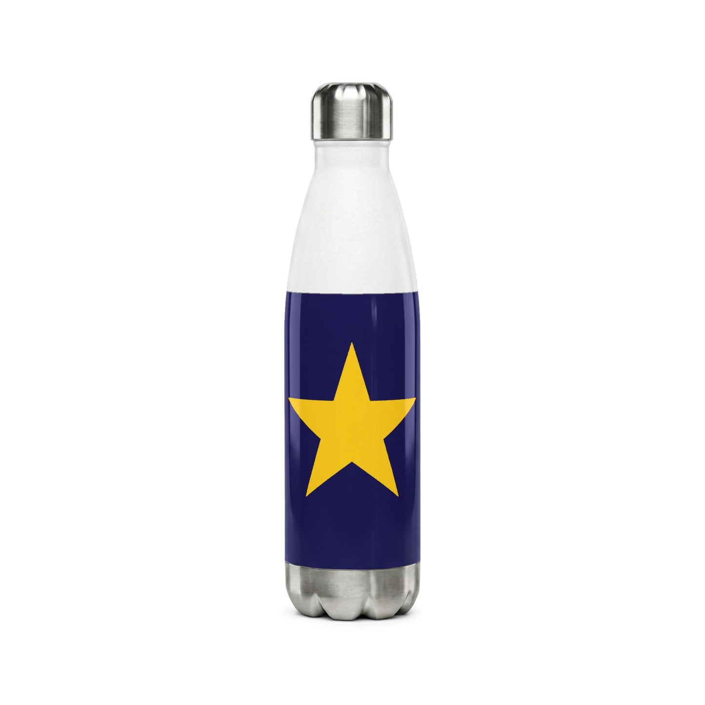 Cabo Verde Flag Stainless Steel Water Bottle — 17oz Insulated Sports Bottle