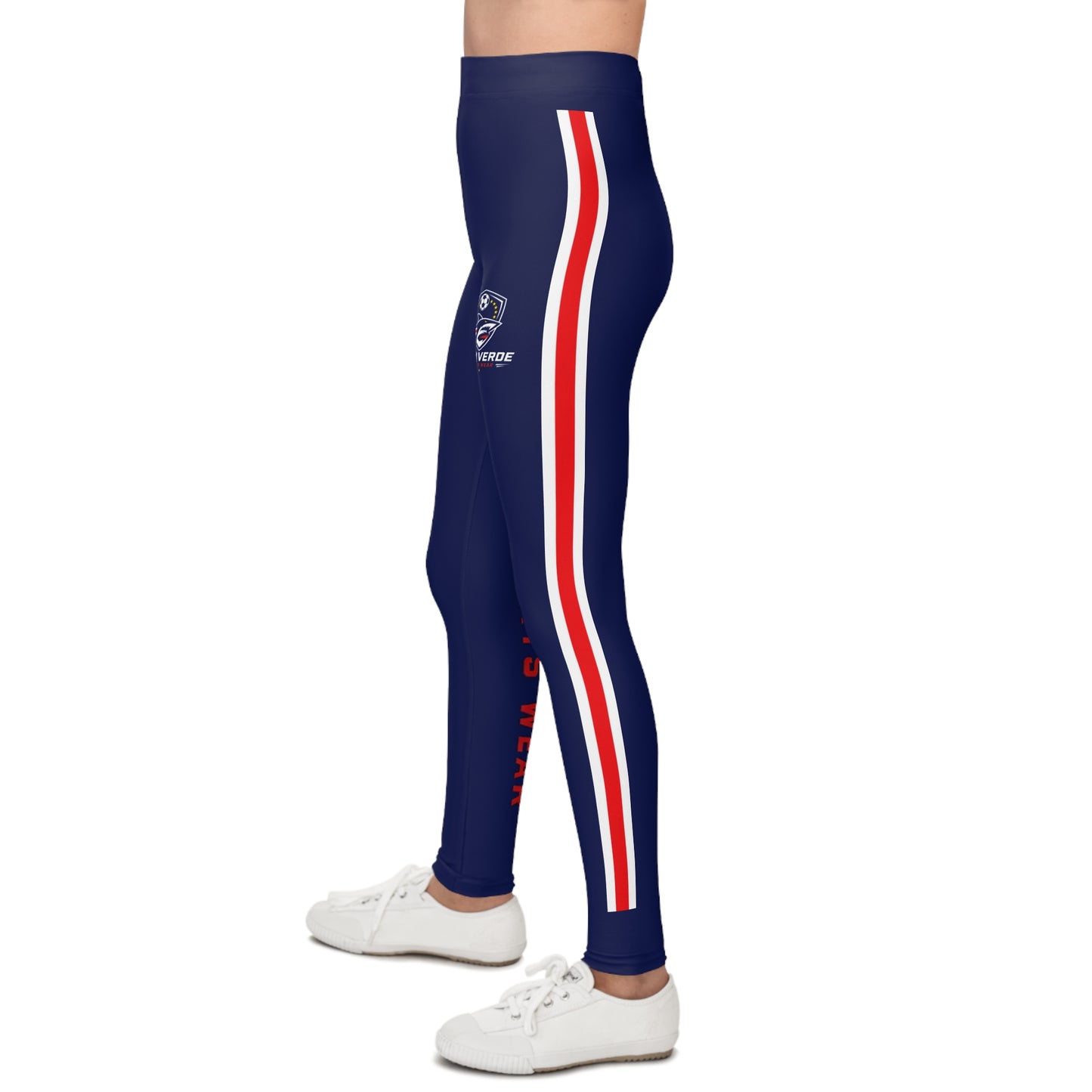 CABO VERDE Navy Stripe 'Sports Wear' Leggings | Youth Athletic Track Pants