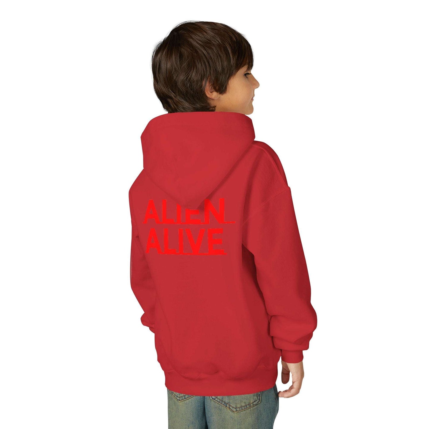 ALIENZ 1 - Alien Face Artwork Hoodie | Alien Alive Back Print Zarabunda The Shop