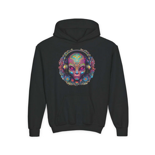 ALIENZ 1 - Alien Face Artwork Hoodie | Alien Alive Back Print Zarabunda The Shop