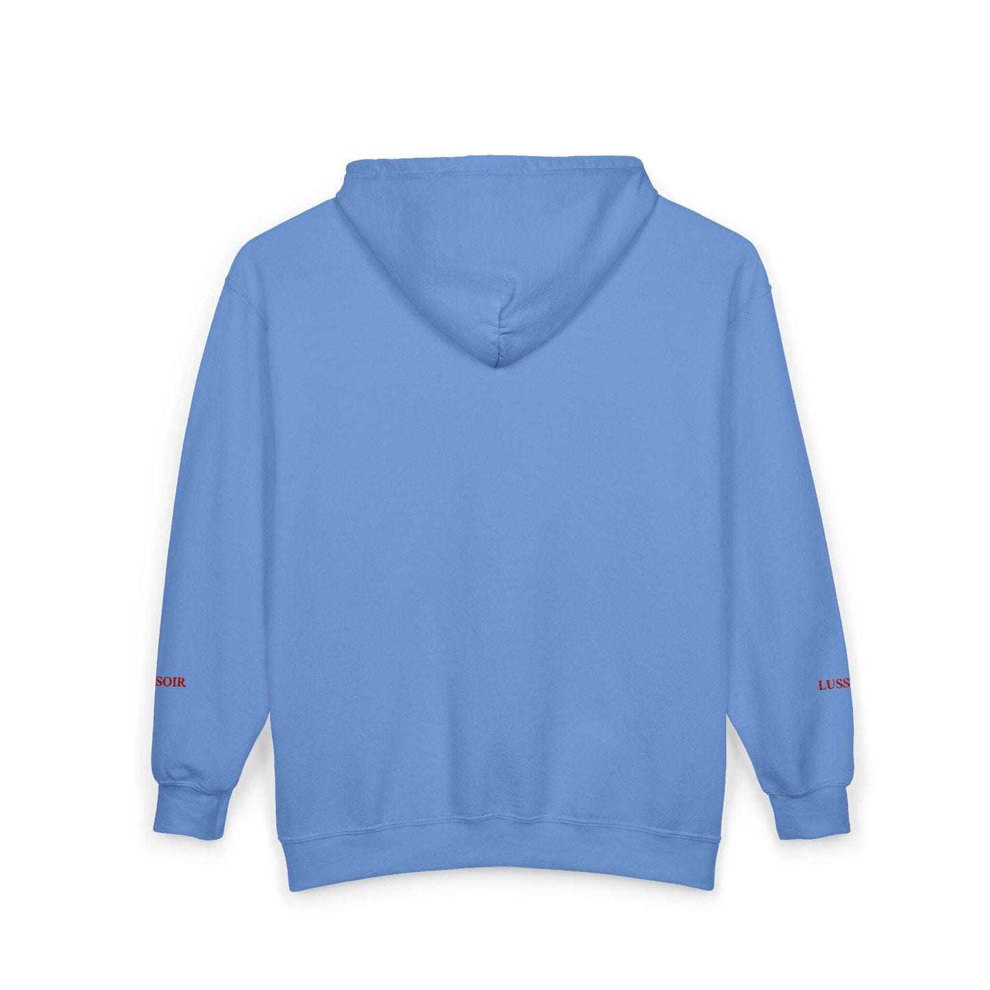 LUSSOIR Minimal Tiny Text Logo Hoodie | Full Zip Hooded Sweatshirt Zarabunda The Shop