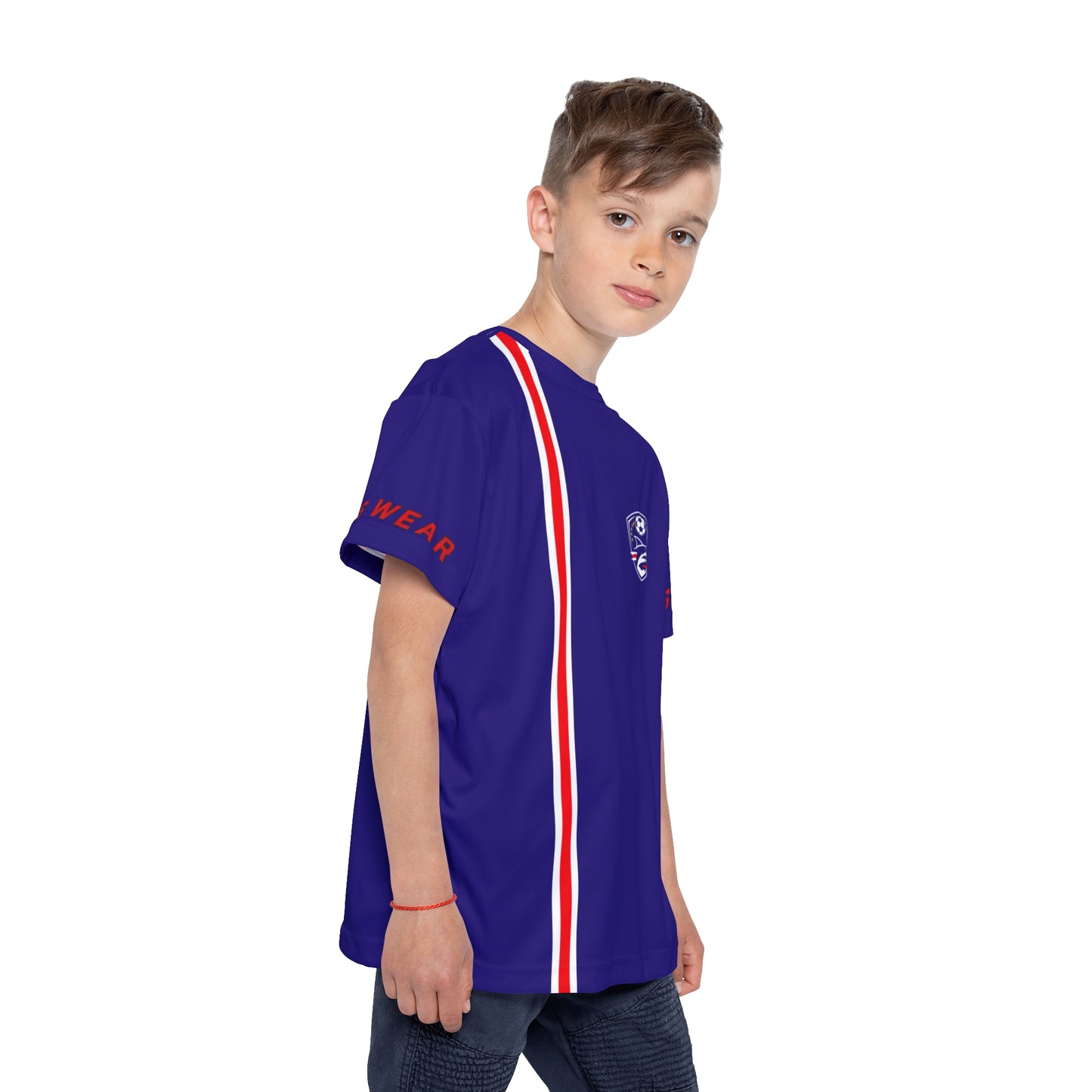 Blue Stripe Sports Jersey Kids