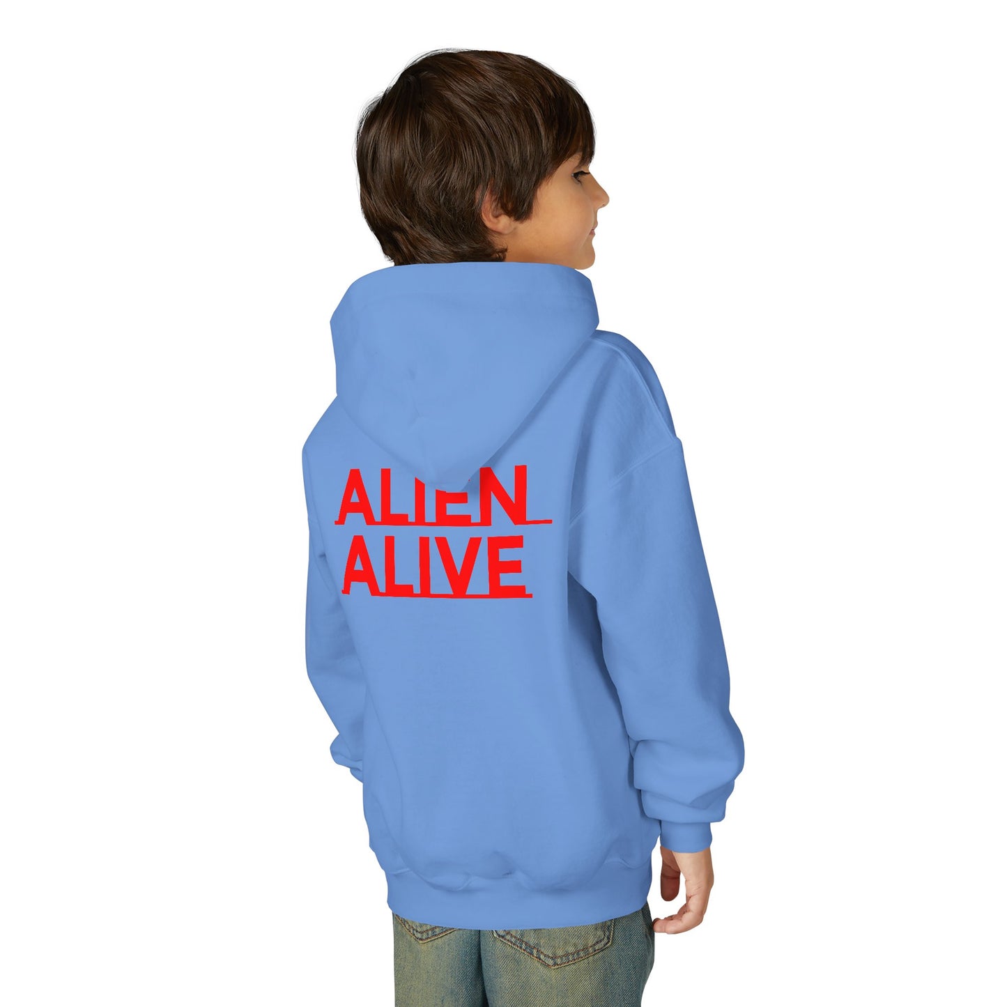 ALIENZ 1 - Alien Face Artwork Hoodie | Alien Alive Back Print