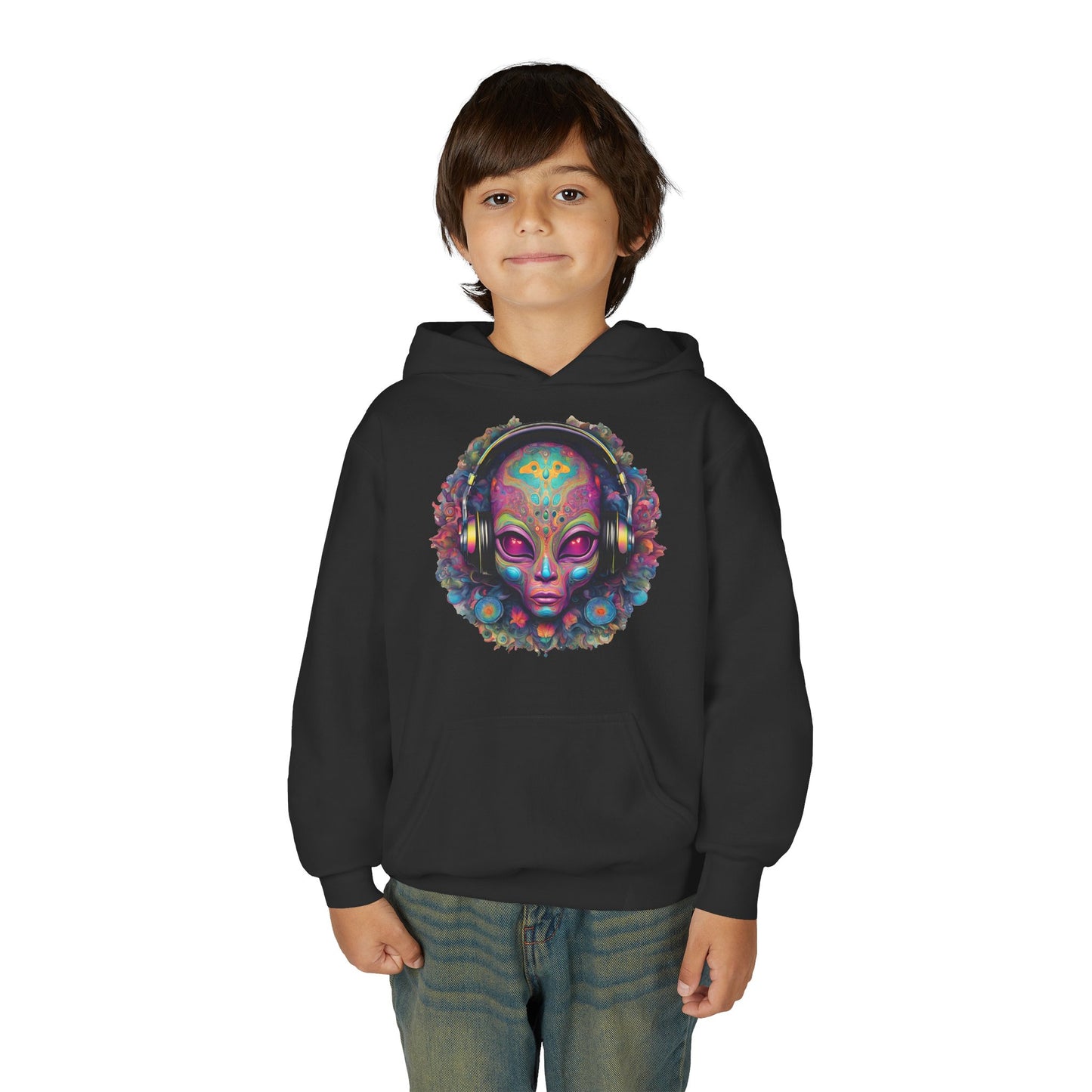 ALIENZ 1 - Alien Face Artwork Hoodie | Alien Alive Back Print