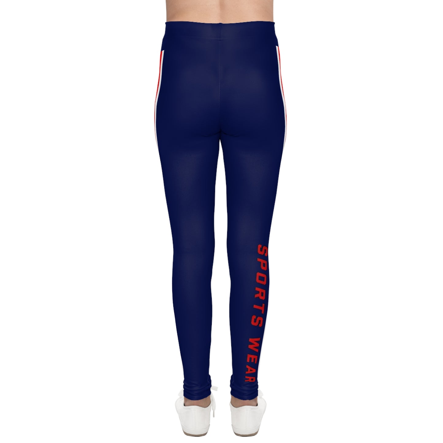 CABO VERDE Navy Stripe 'Sports Wear' Leggings | Youth Athletic Track Pants