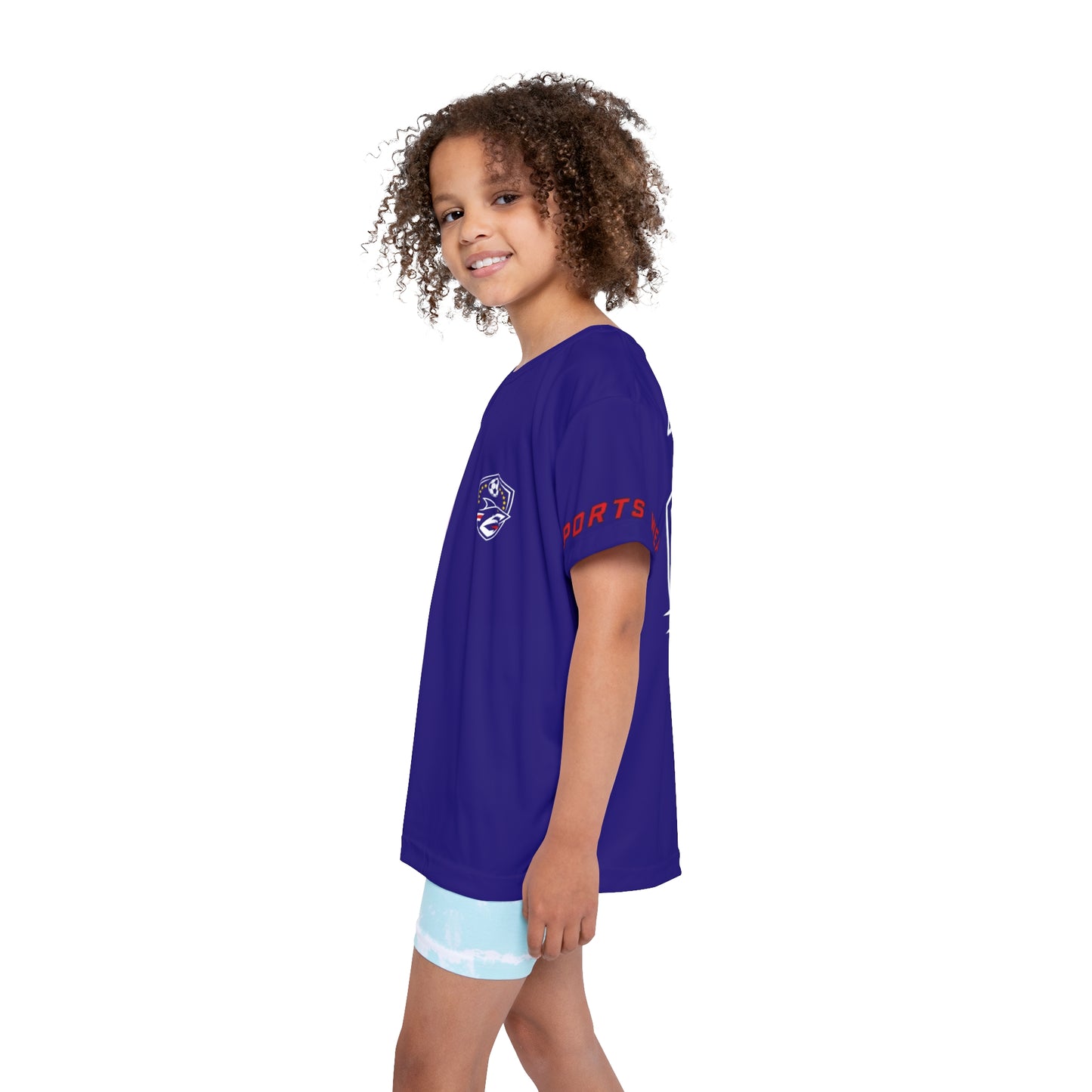 Blue Stripe Sports Jersey Kids