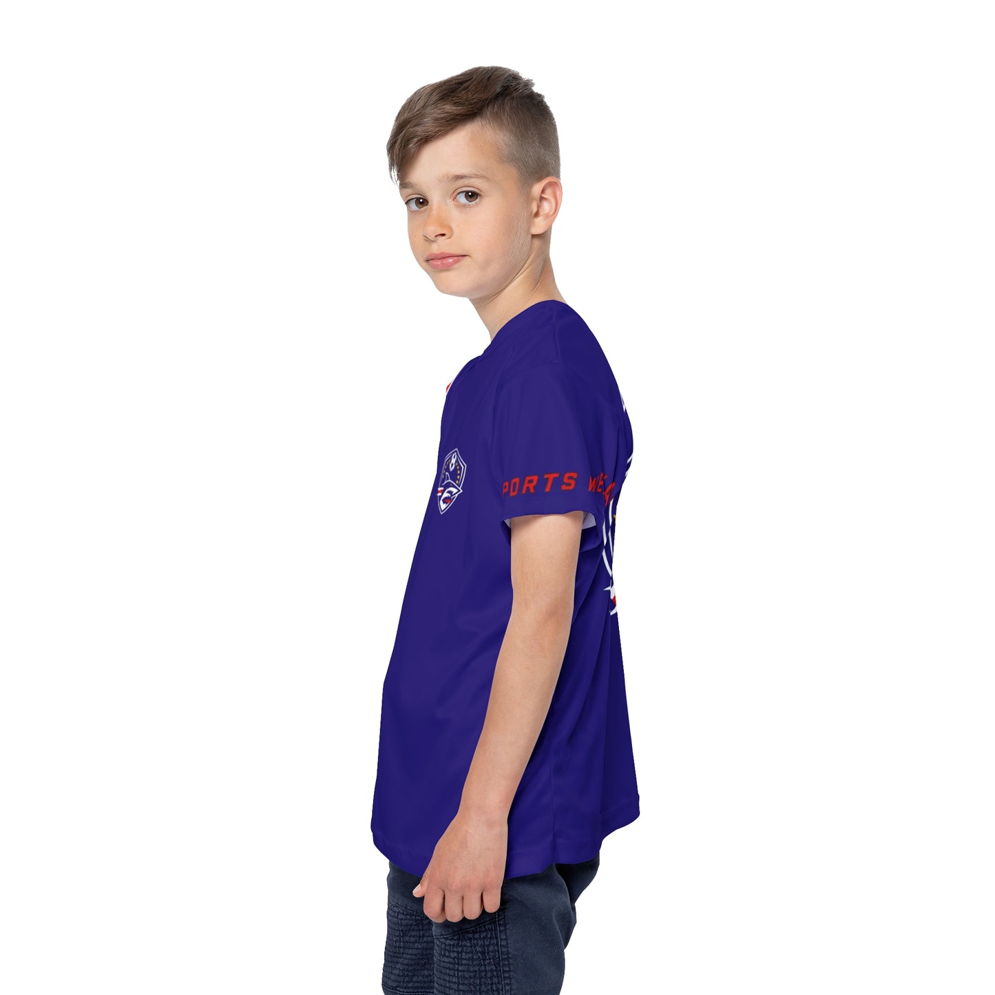 Blue Stripe Sports Jersey Kids