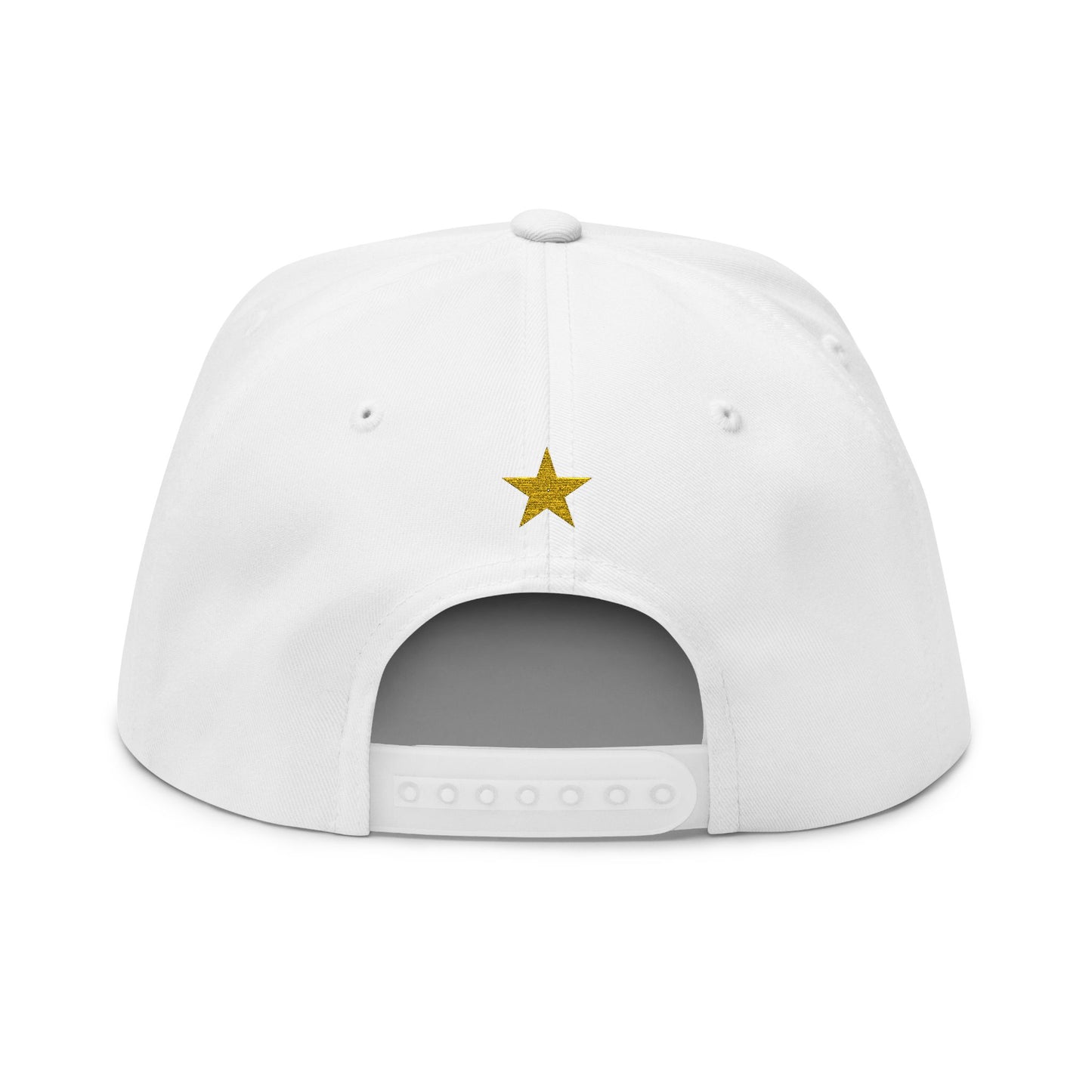 Cabo Verde Embroidered Flat Bill Cap — Sportswear Snapback with Gold Star