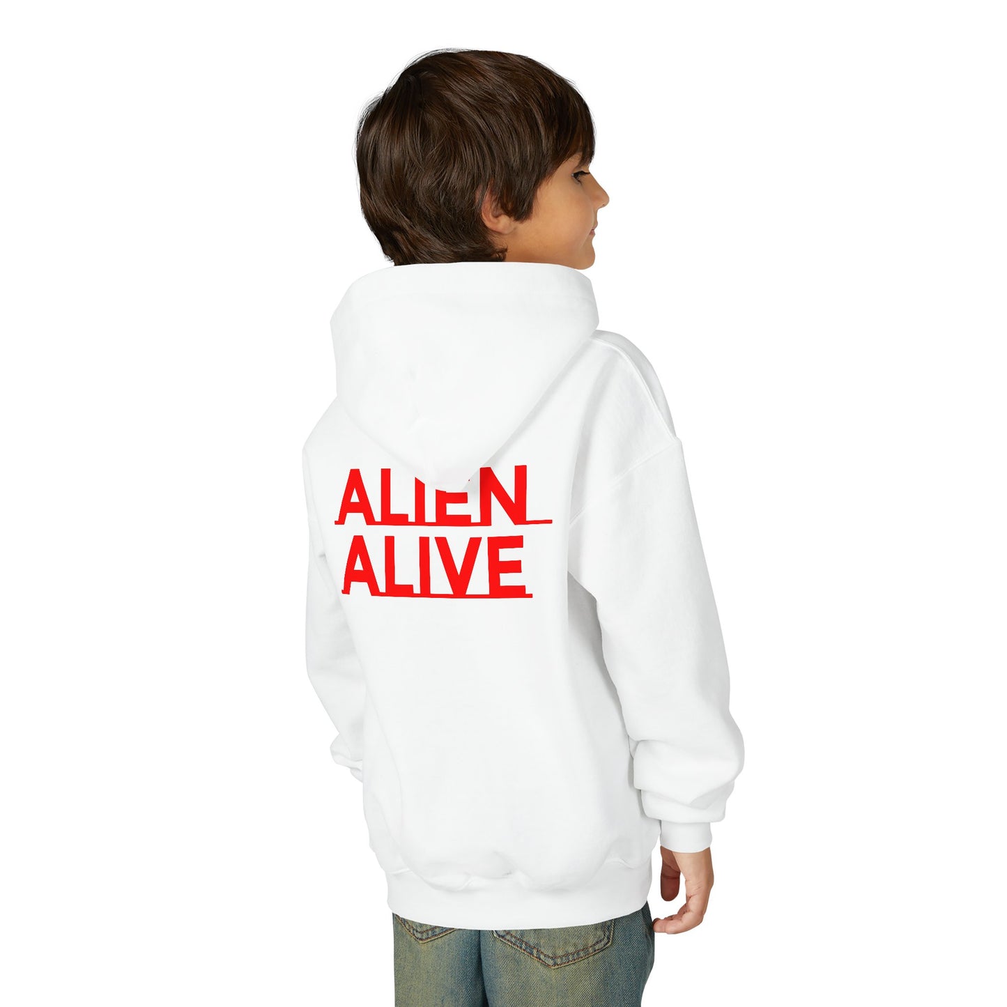 ALIENZ 1 - Alien Face Artwork Hoodie | Alien Alive Back Print