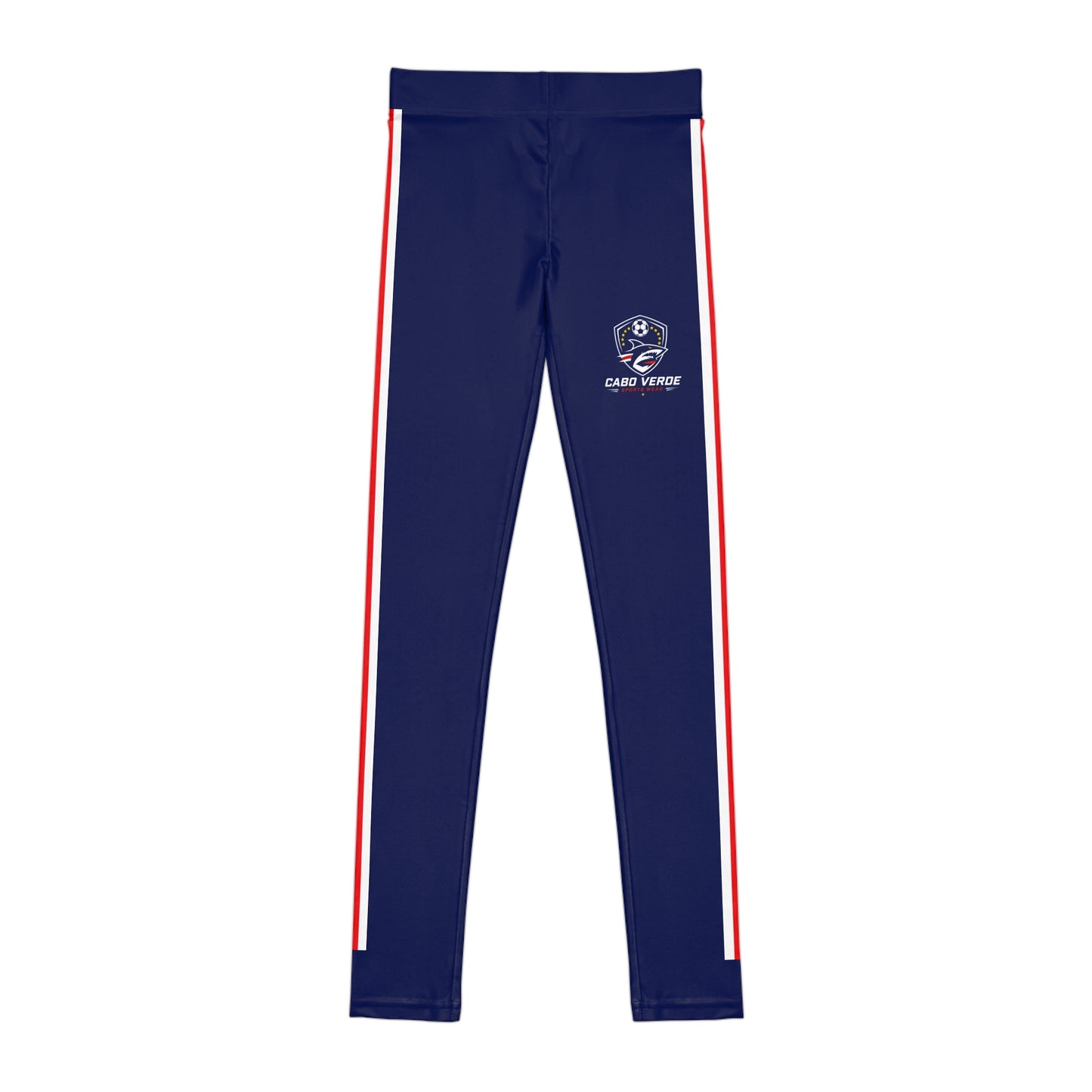 CABO VERDE Navy Stripe 'Sports Wear' Leggings | Youth Athletic Track Pants
