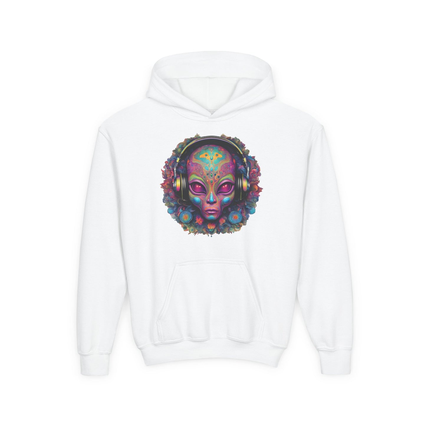 ALIENZ 1 - Alien Face Artwork Hoodie | Alien Alive Back Print