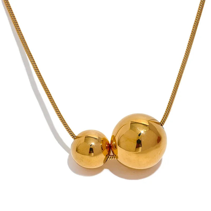 Collar Cuentas Acero Inoxidable