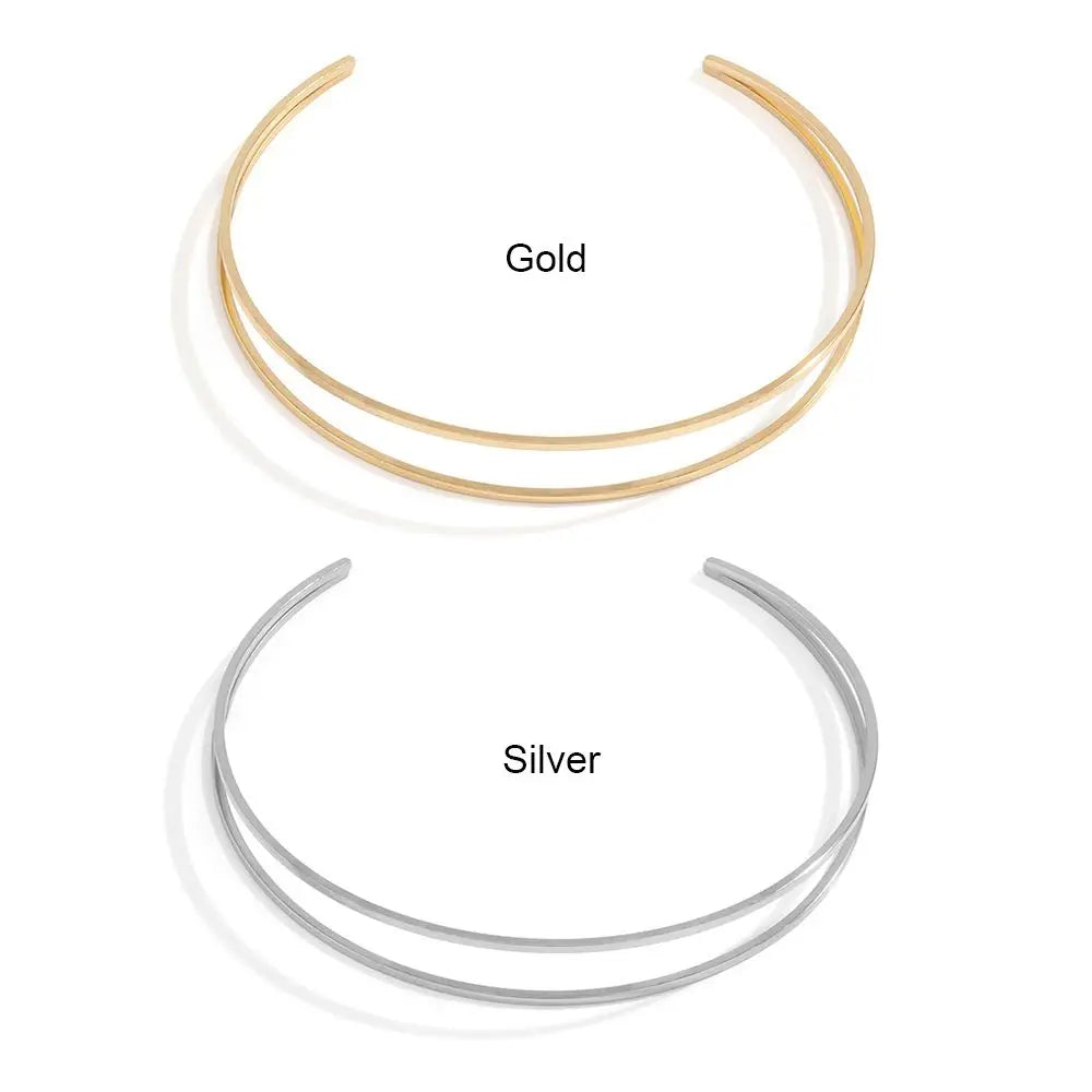 Brazalete MInimalista Dorado y Plateado