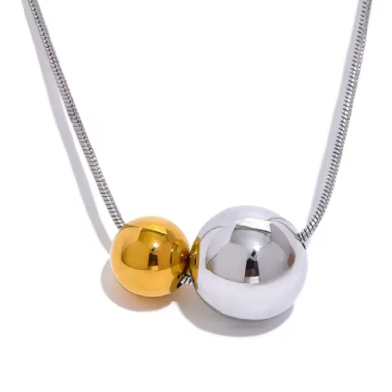 Collar Cuentas Acero Inoxidable