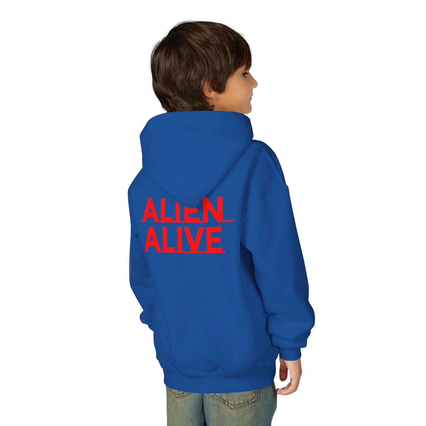 ALIENZ 1 - Alien Face Artwork Hoodie | Alien Alive Back Print Zarabunda The Shop
