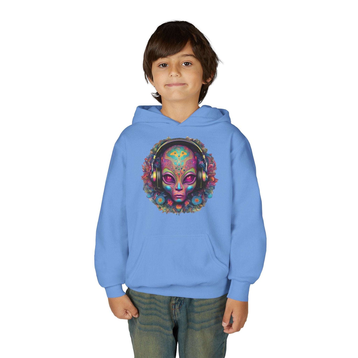 ALIENZ 1 - Alien Face Artwork Hoodie | Alien Alive Back Print Zarabunda The Shop