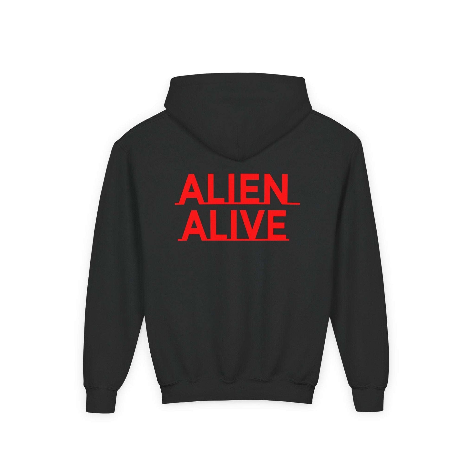 ALIENZ 1 - Alien Face Artwork Hoodie | Alien Alive Back Print Zarabunda The Shop