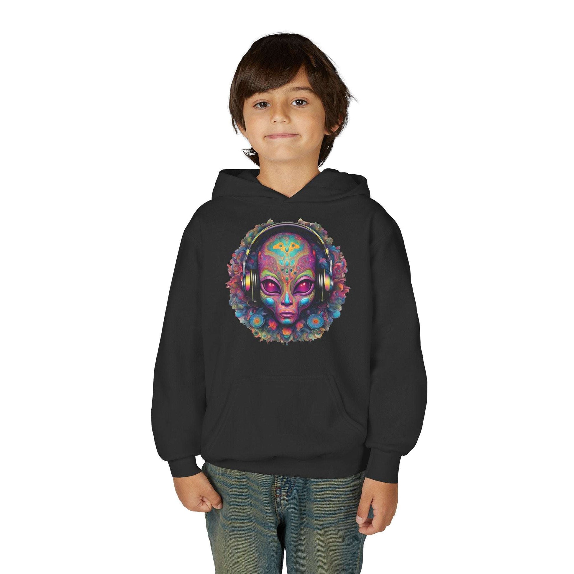 ALIENZ 1 - Alien Face Artwork Hoodie | Alien Alive Back Print Zarabunda The Shop