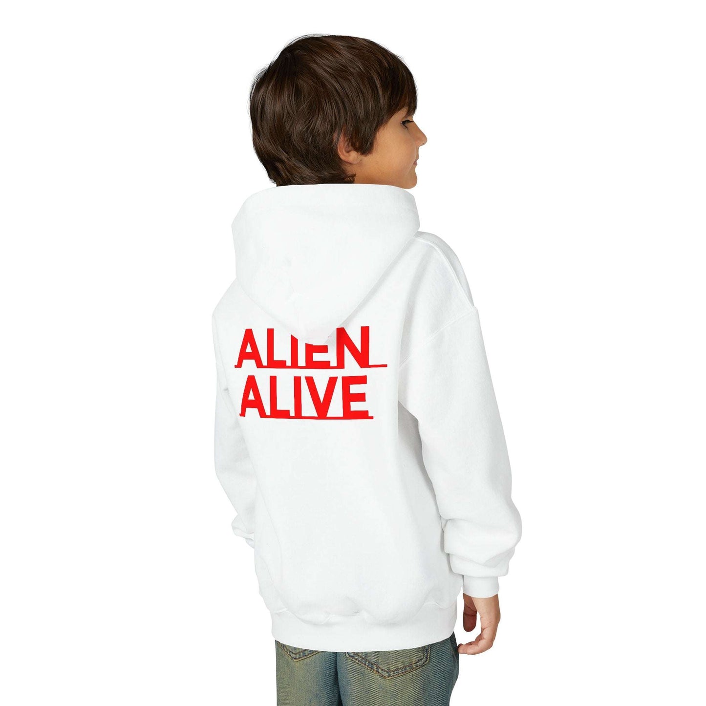 ALIENZ 1 - Alien Face Artwork Hoodie | Alien Alive Back Print Zarabunda The Shop