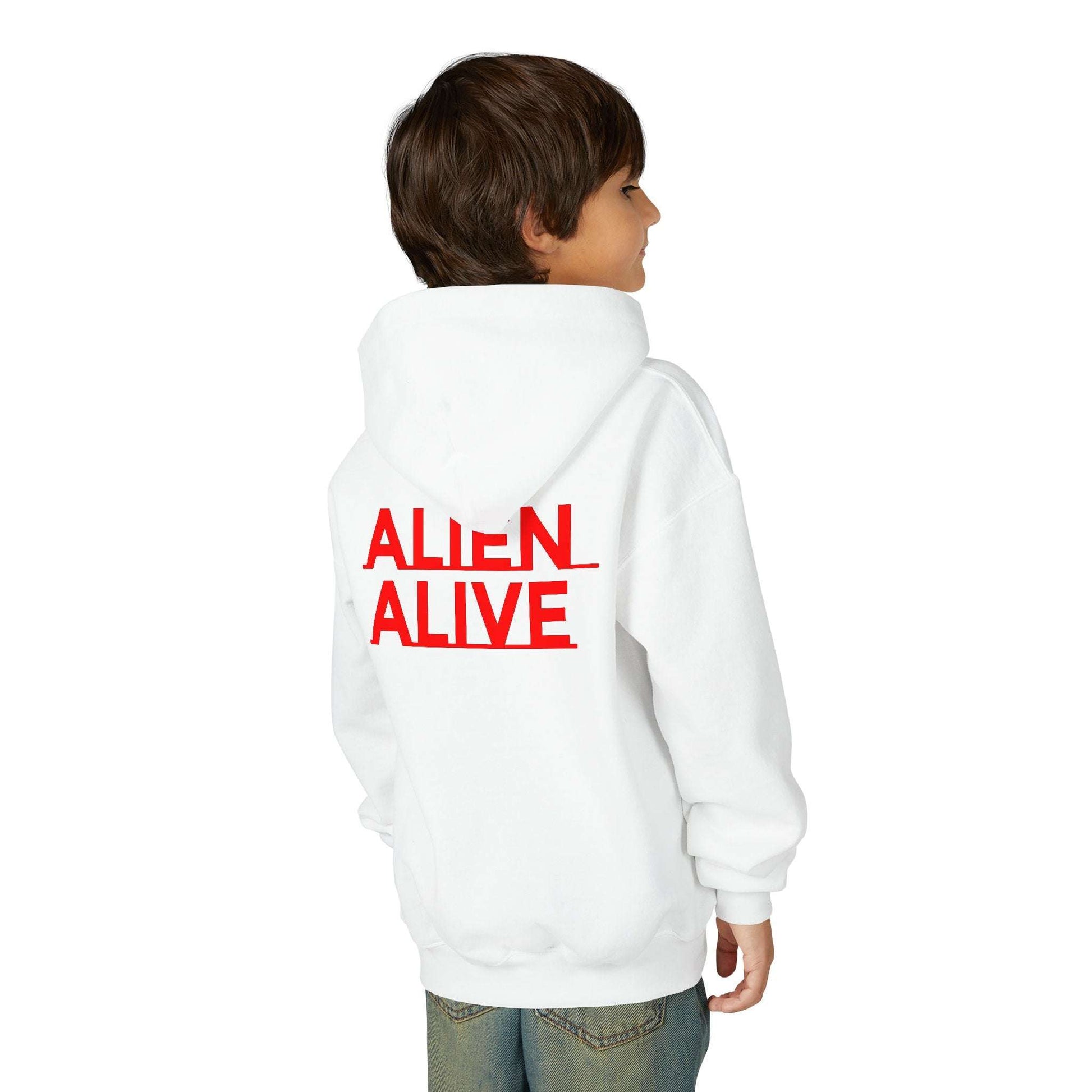 ALIENZ 1 - Alien Face Artwork Hoodie | Alien Alive Back Print Zarabunda The Shop