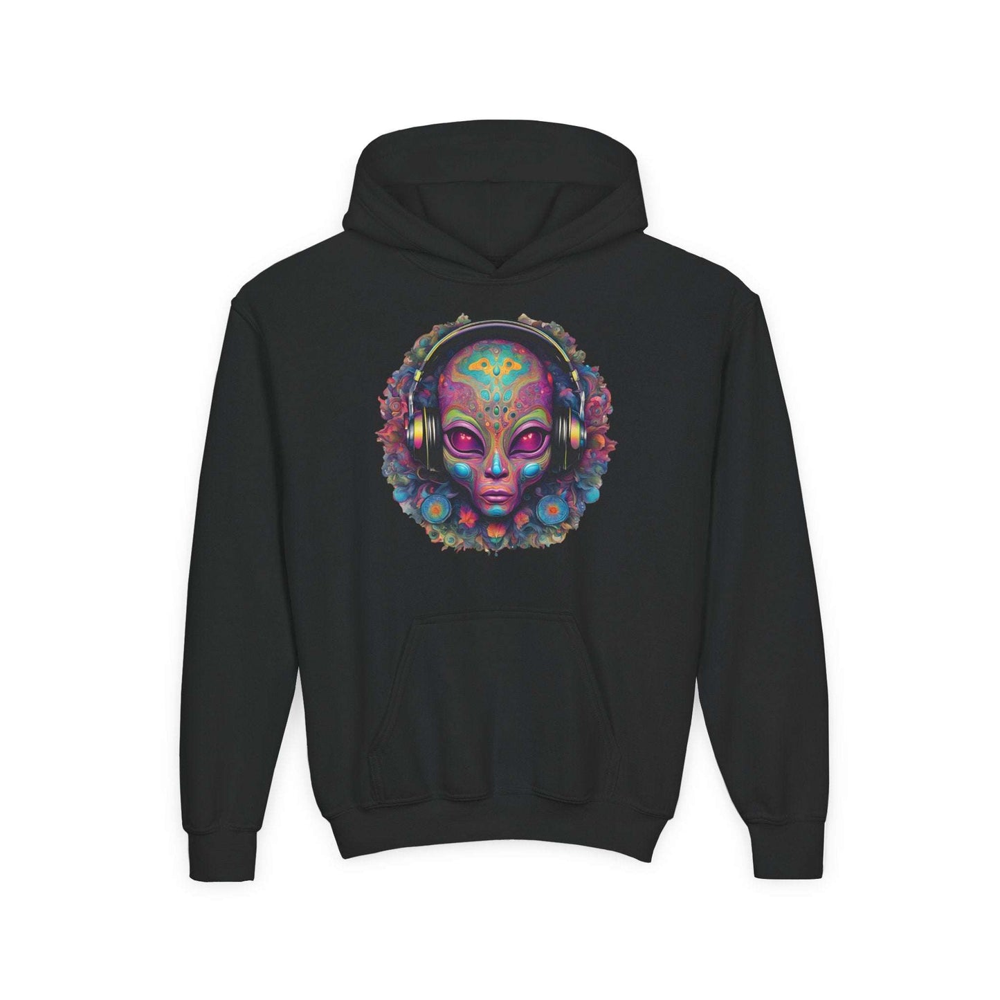 ALIENZ 1 - Alien Face Artwork Hoodie | Alien Alive Back Print Zarabunda The Shop