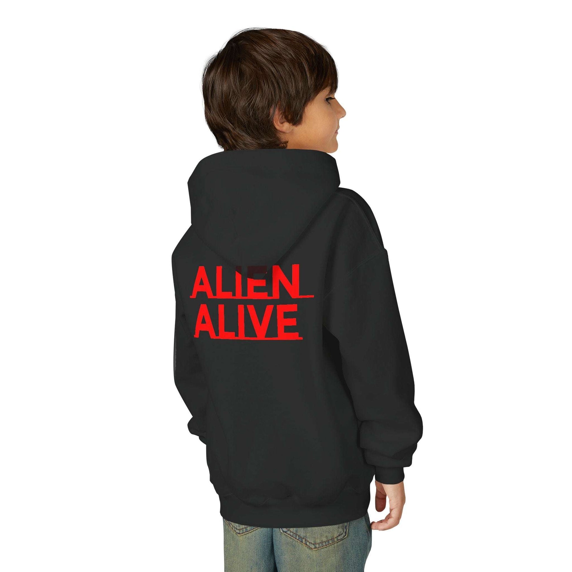 ALIENZ 1 - Alien Face Artwork Hoodie | Alien Alive Back Print Zarabunda The Shop