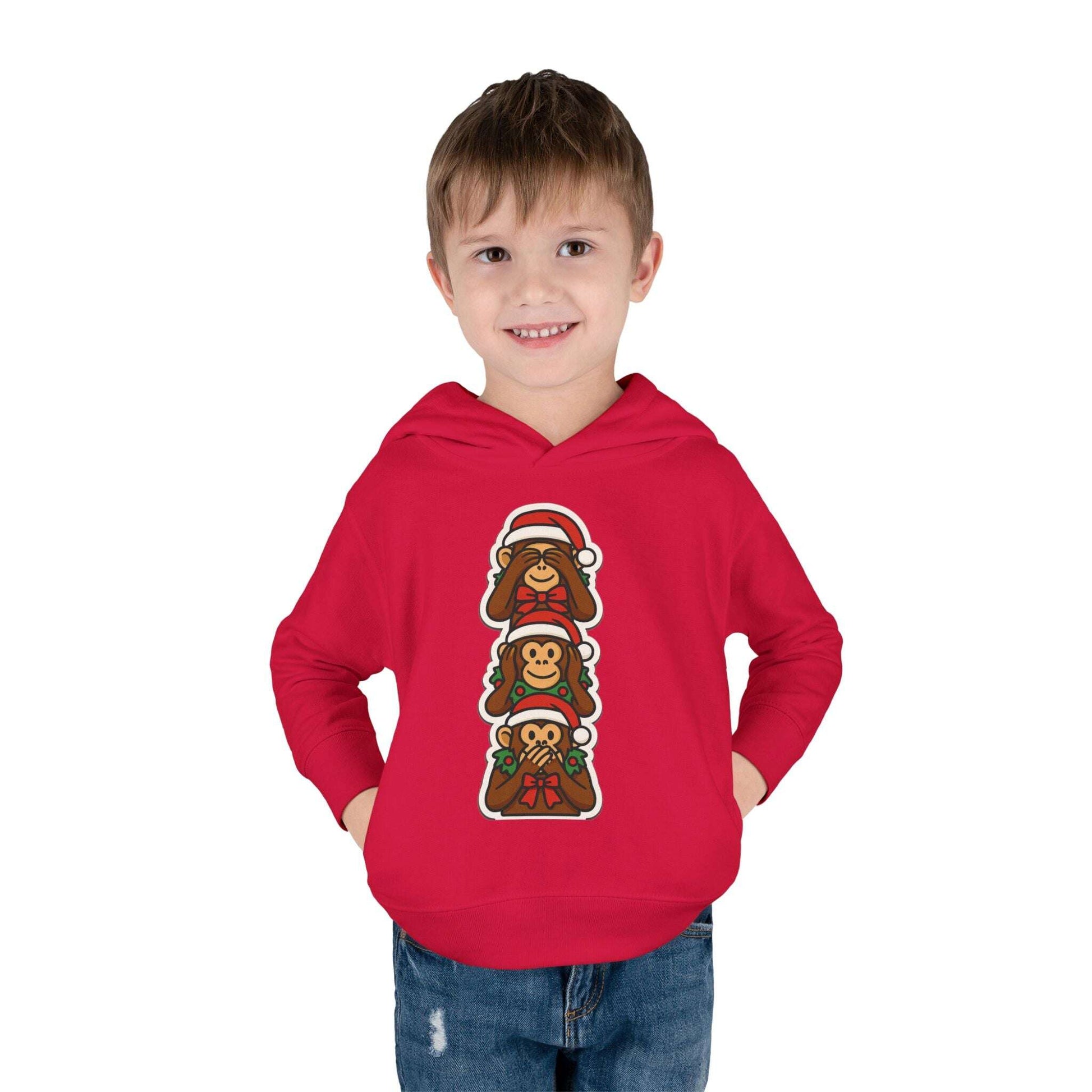 Copy of Stacked Holiday Monkeys Toddler Hoodie | Christmas Monkey Pullover Zarabunda The Shop