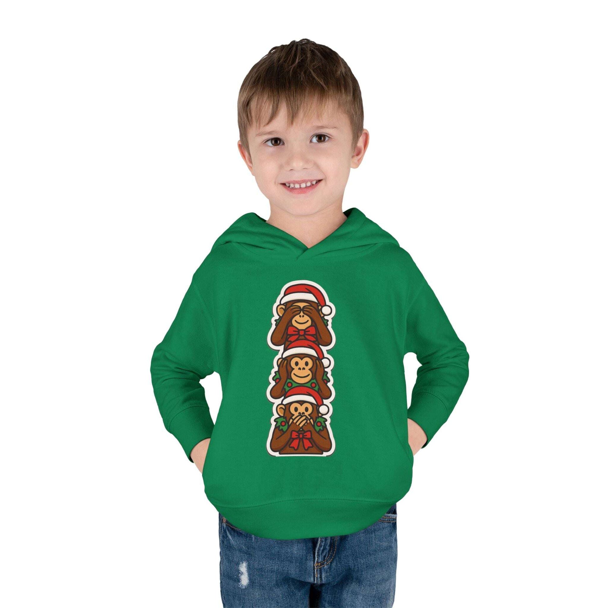 Copy of Stacked Holiday Monkeys Toddler Hoodie | Christmas Monkey Pullover Zarabunda The Shop
