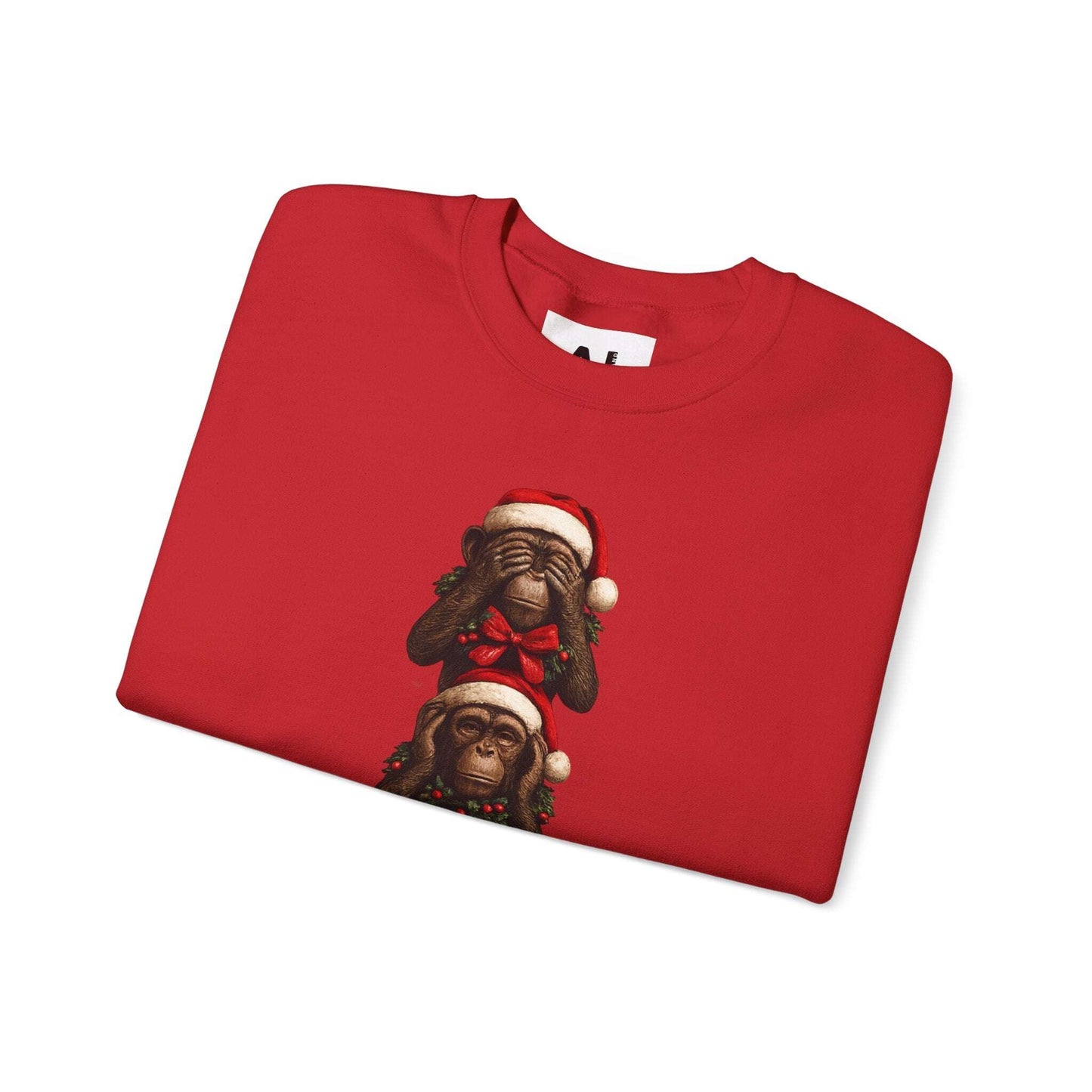 Copy of Three Santa Puppies Crewneck Sweatshirt | Christmas Dog Holiday Sweater Zarabunda The Shop