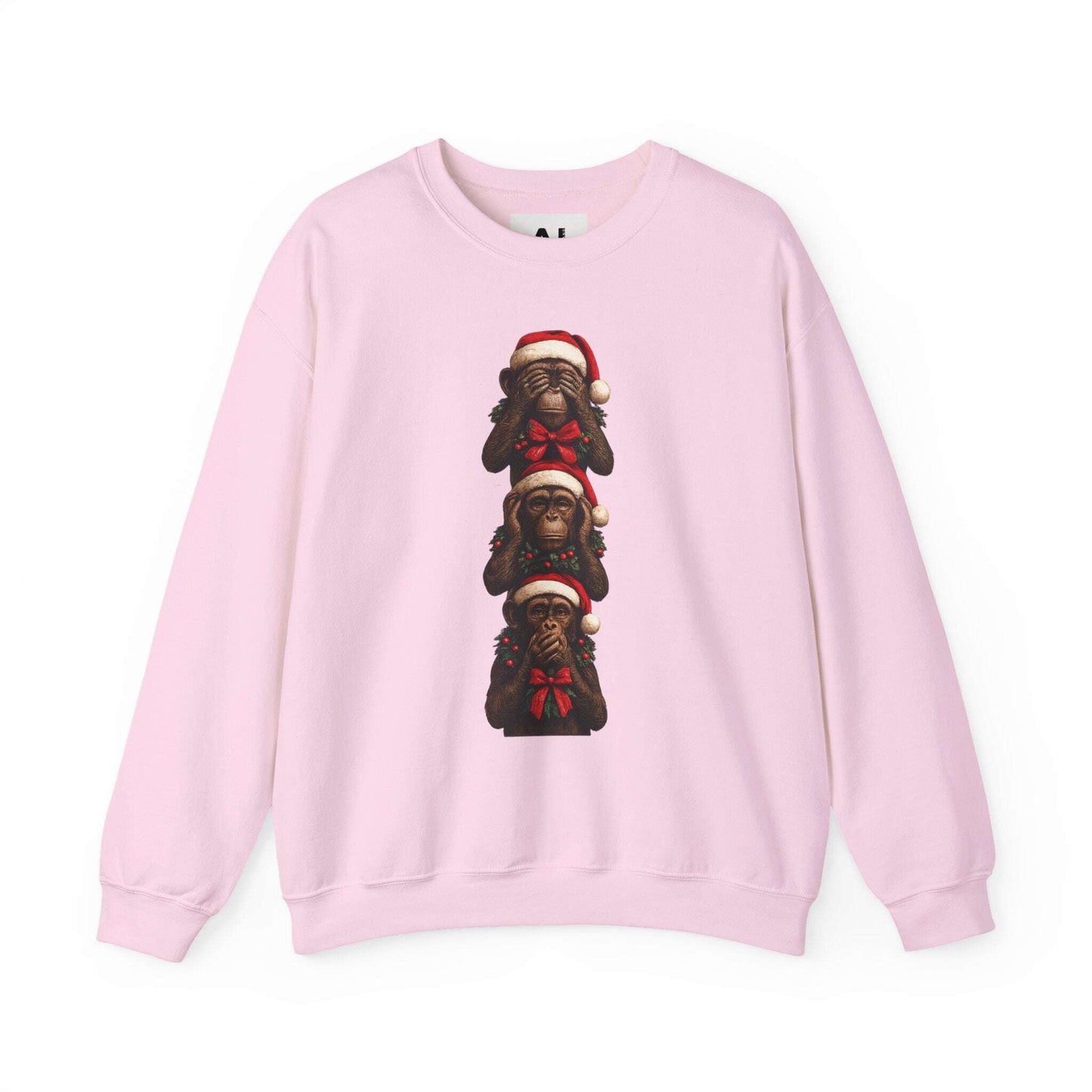 Copy of Three Santa Puppies Crewneck Sweatshirt | Christmas Dog Holiday Sweater Zarabunda The Shop