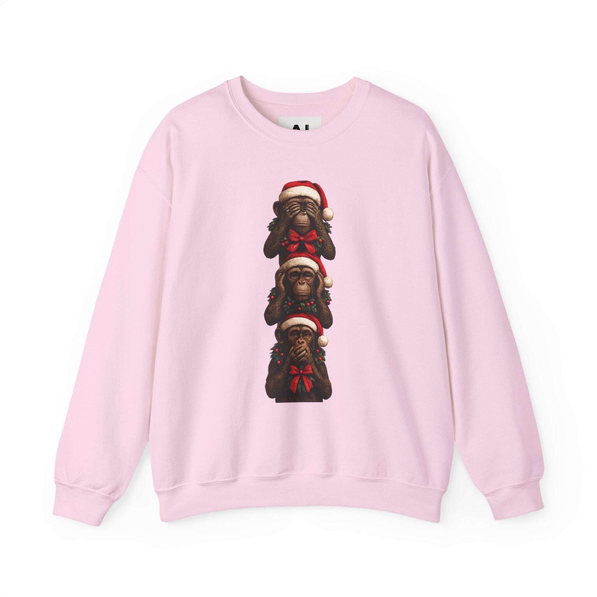 Copy of Three Santa Puppies Crewneck Sweatshirt | Christmas Dog Holiday Sweater Zarabunda The Shop