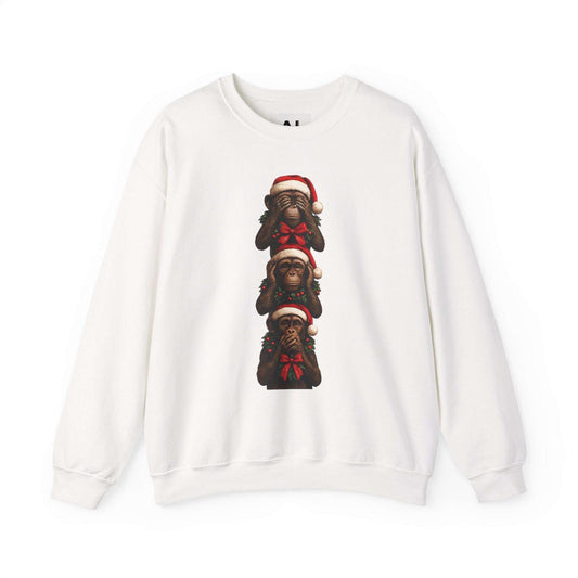 Copy of Three Santa Puppies Crewneck Sweatshirt | Christmas Dog Holiday Sweater Zarabunda The Shop