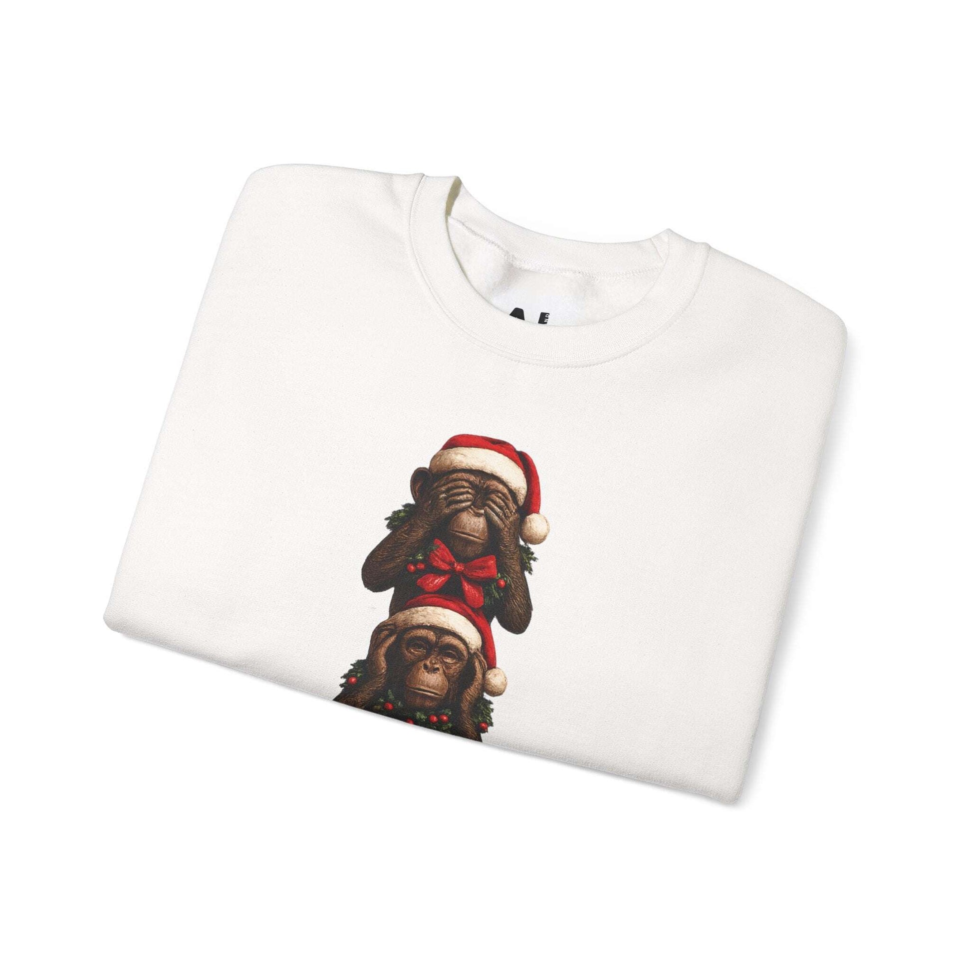Copy of Three Santa Puppies Crewneck Sweatshirt | Christmas Dog Holiday Sweater Zarabunda The Shop
