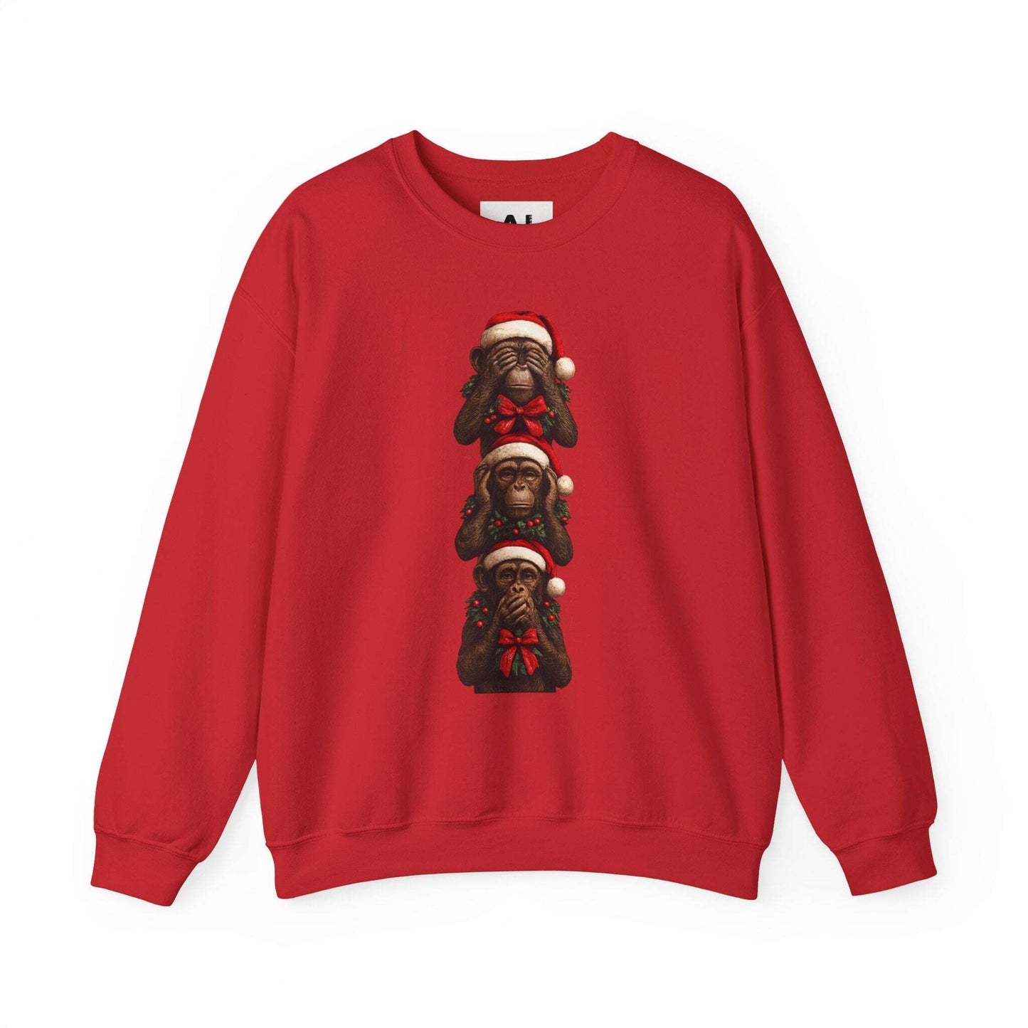 Copy of Three Santa Puppies Crewneck Sweatshirt | Christmas Dog Holiday Sweater Zarabunda The Shop