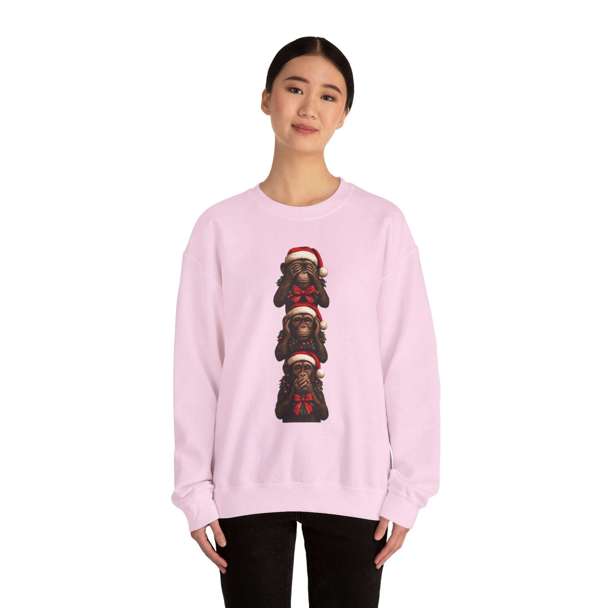 Copy of Three Santa Puppies Crewneck Sweatshirt | Christmas Dog Holiday Sweater Zarabunda The Shop