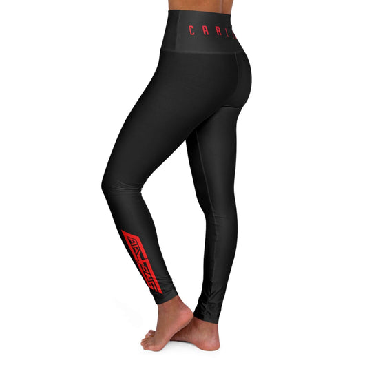 High Waisted Yoga Leggings (AOP) Zarabunda The Shop