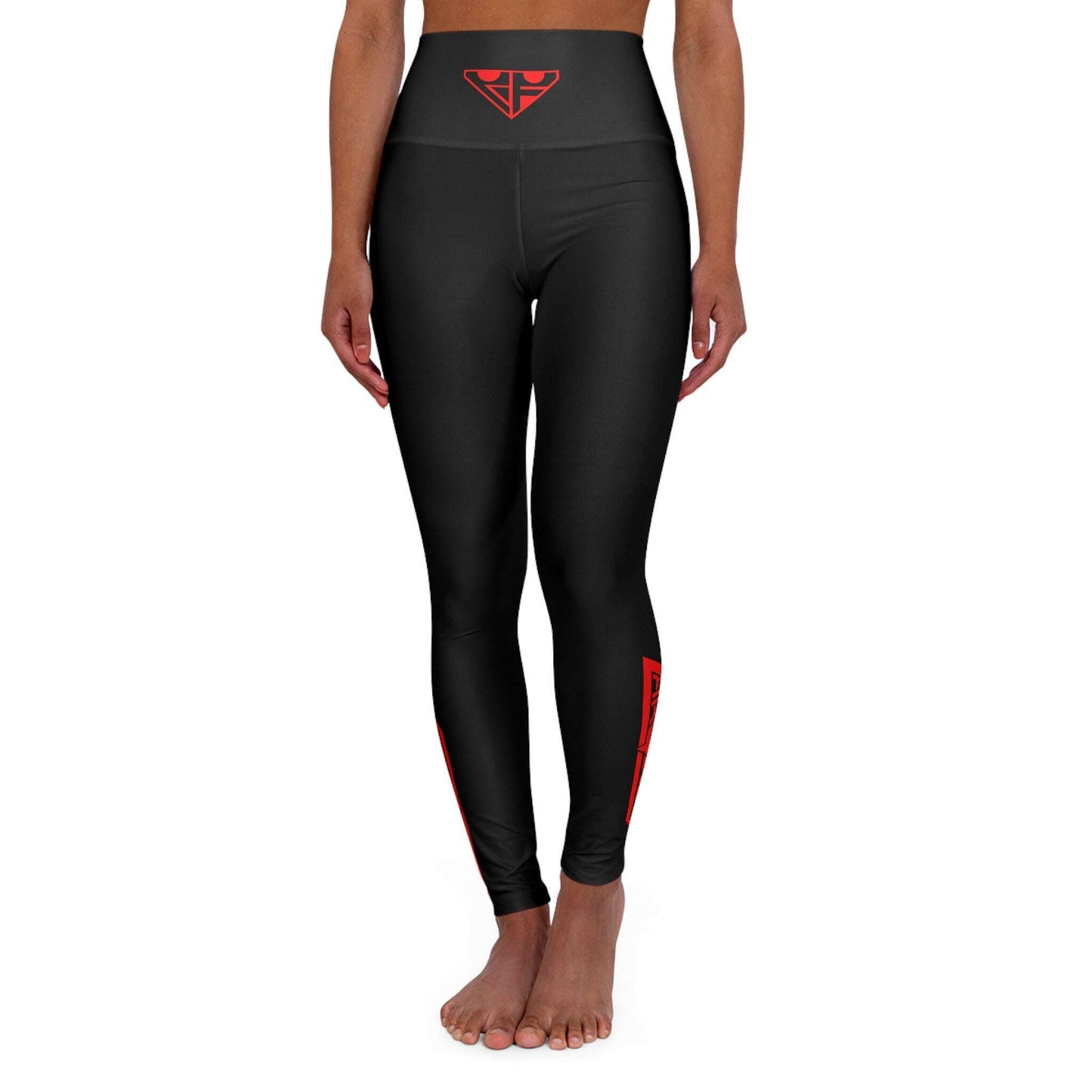 High Waisted Yoga Leggings (AOP) Zarabunda The Shop