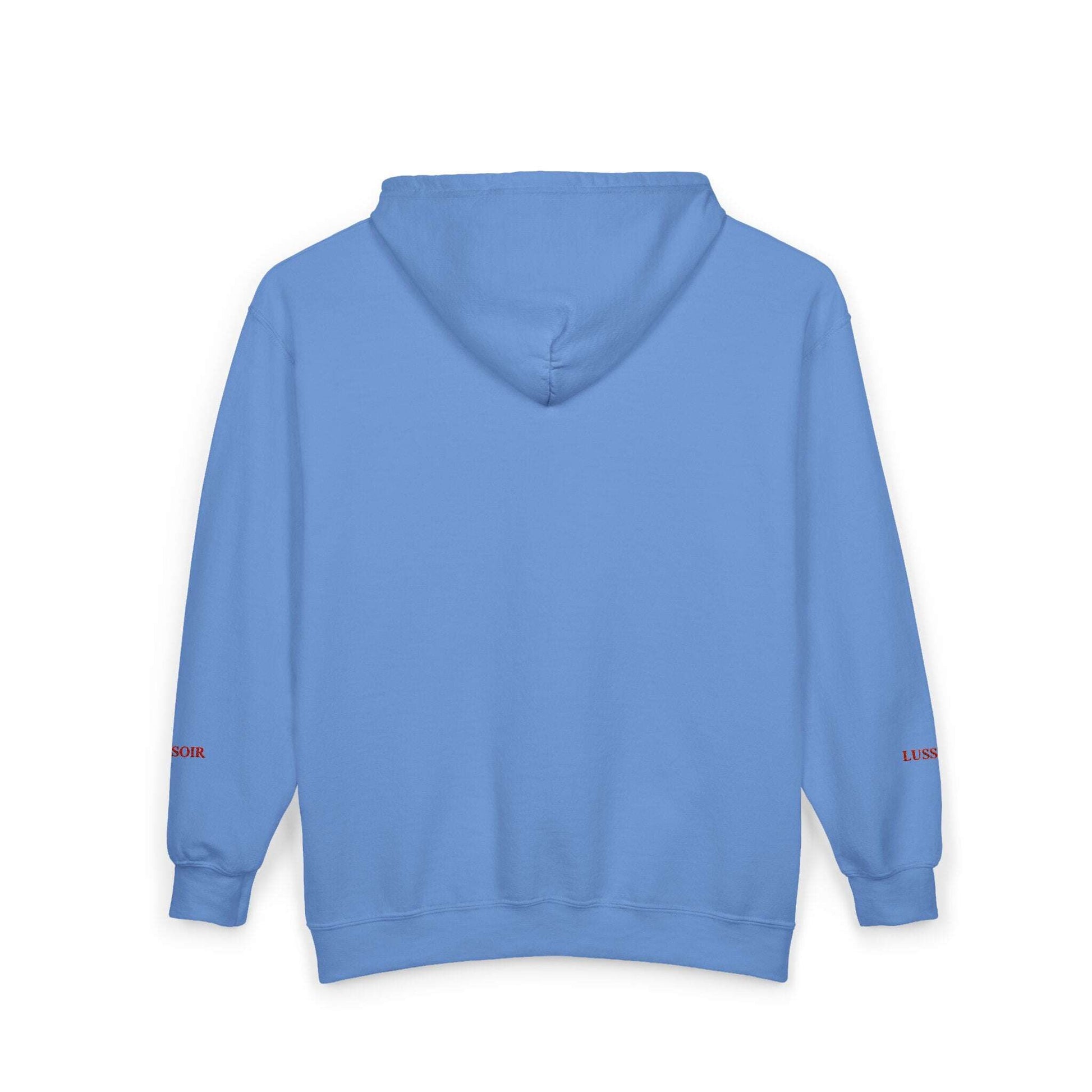 LUSSOIR Minimal Tiny Text Logo Hoodie | Full Zip Hooded Sweatshirt Zarabunda The Shop