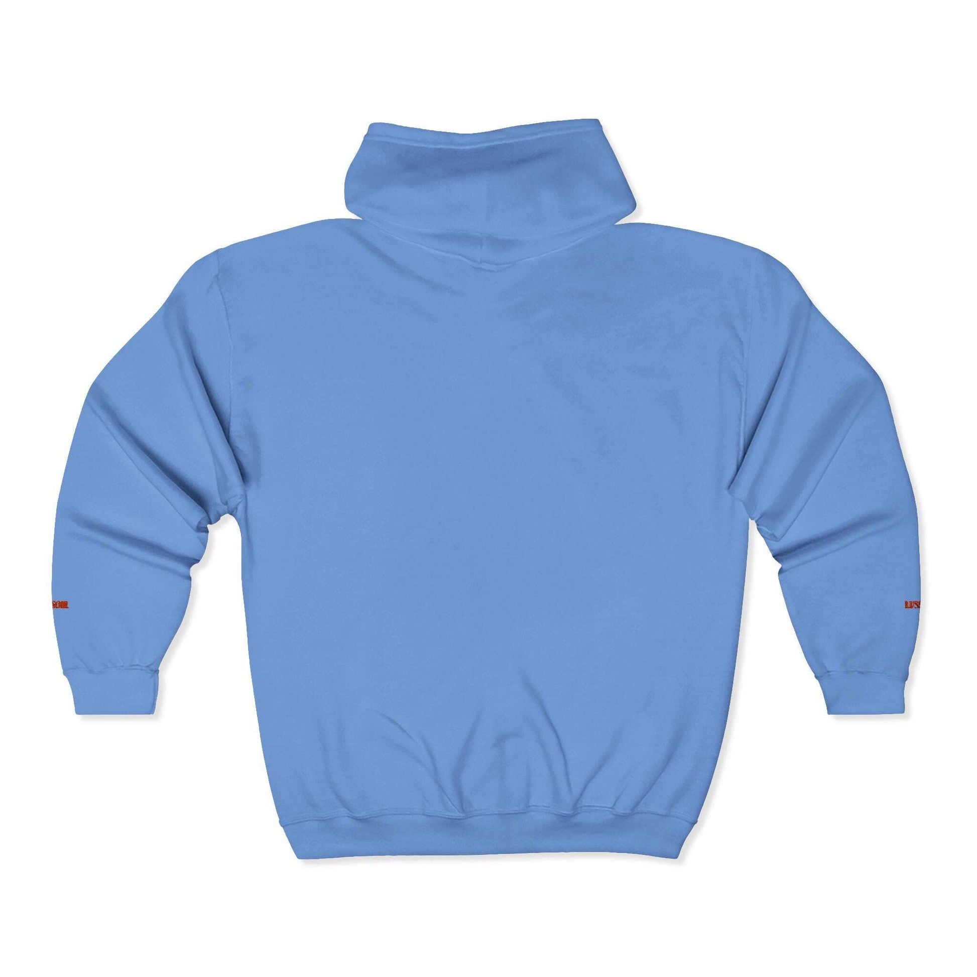 LUSSOIR Minimal Tiny Text Logo Hoodie | Full Zip Hooded Sweatshirt Zarabunda The Shop