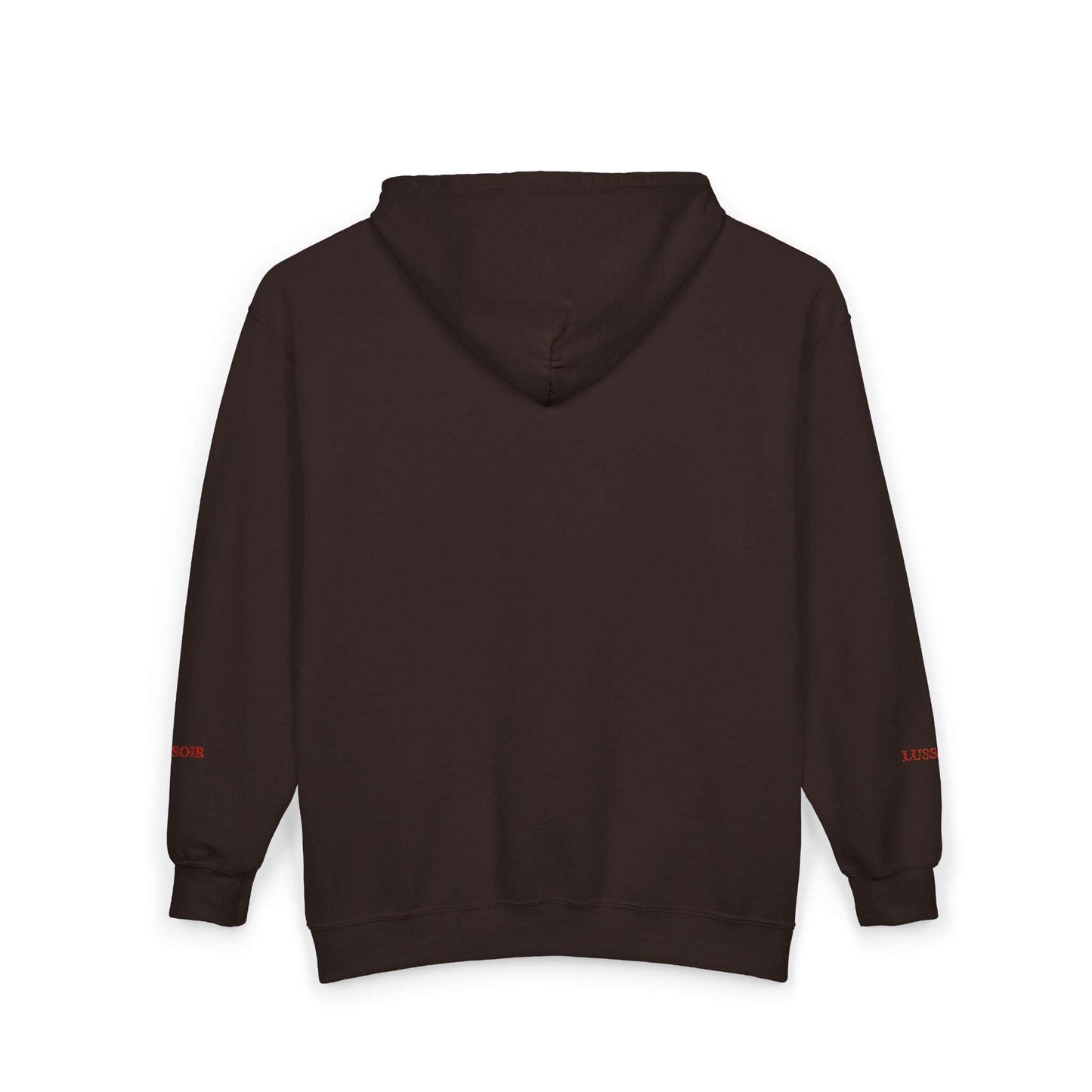 LUSSOIR Minimal Tiny Text Logo Hoodie | Full Zip Hooded Sweatshirt Zarabunda The Shop