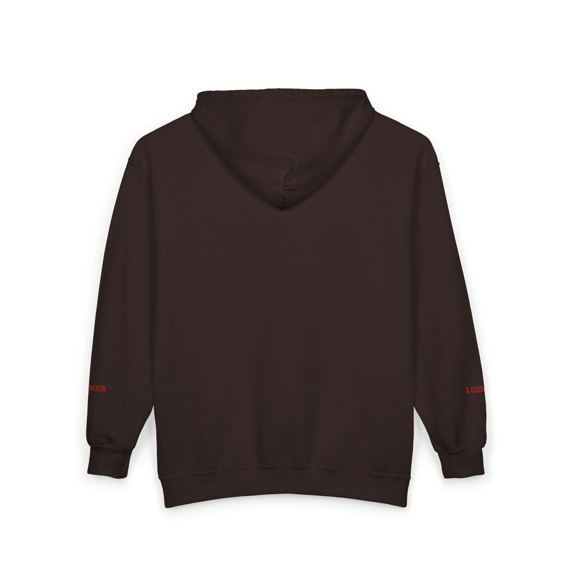 LUSSOIR Minimal Tiny Text Logo Hoodie | Full Zip Hooded Sweatshirt Zarabunda The Shop