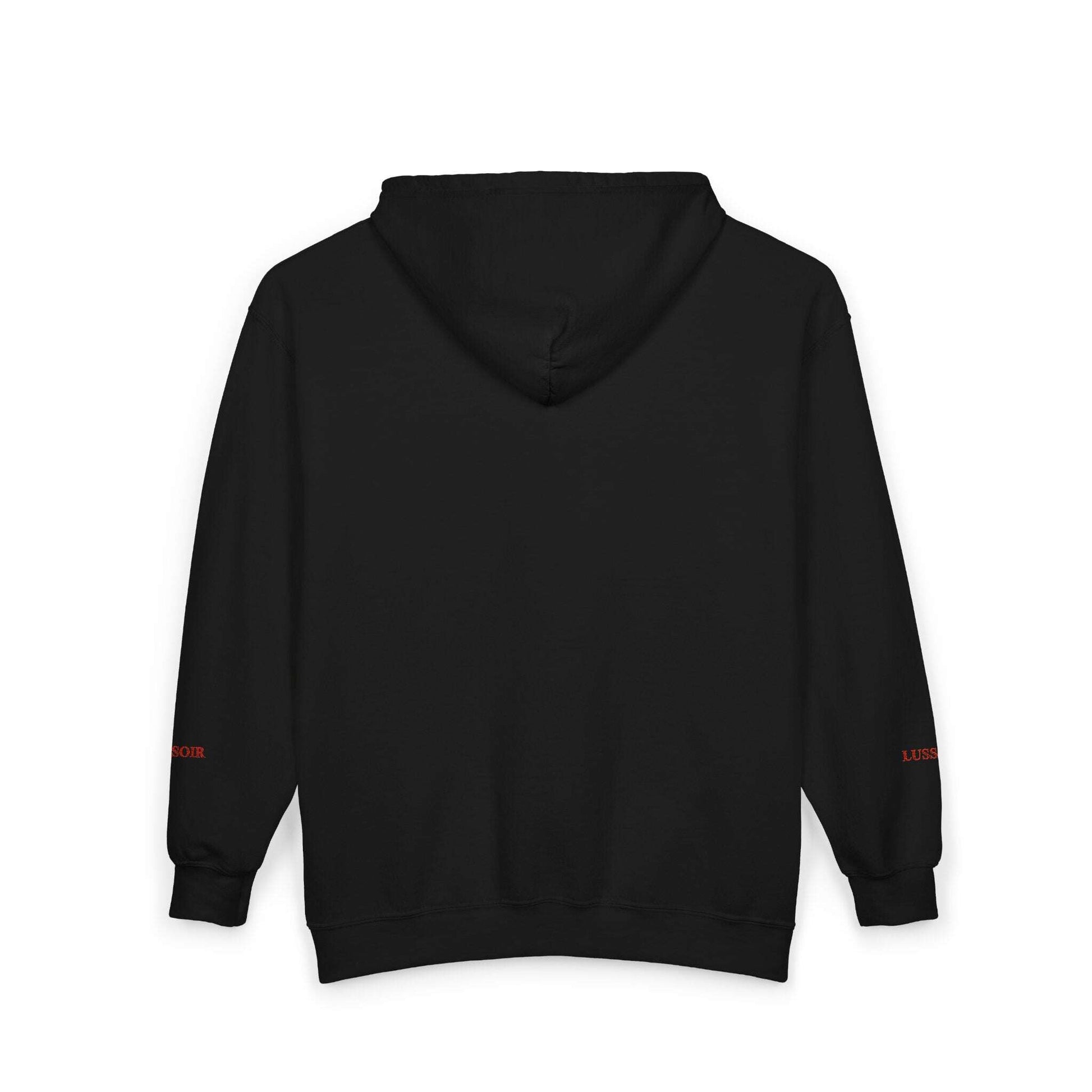 LUSSOIR Minimal Tiny Text Logo Hoodie | Full Zip Hooded Sweatshirt Zarabunda The Shop
