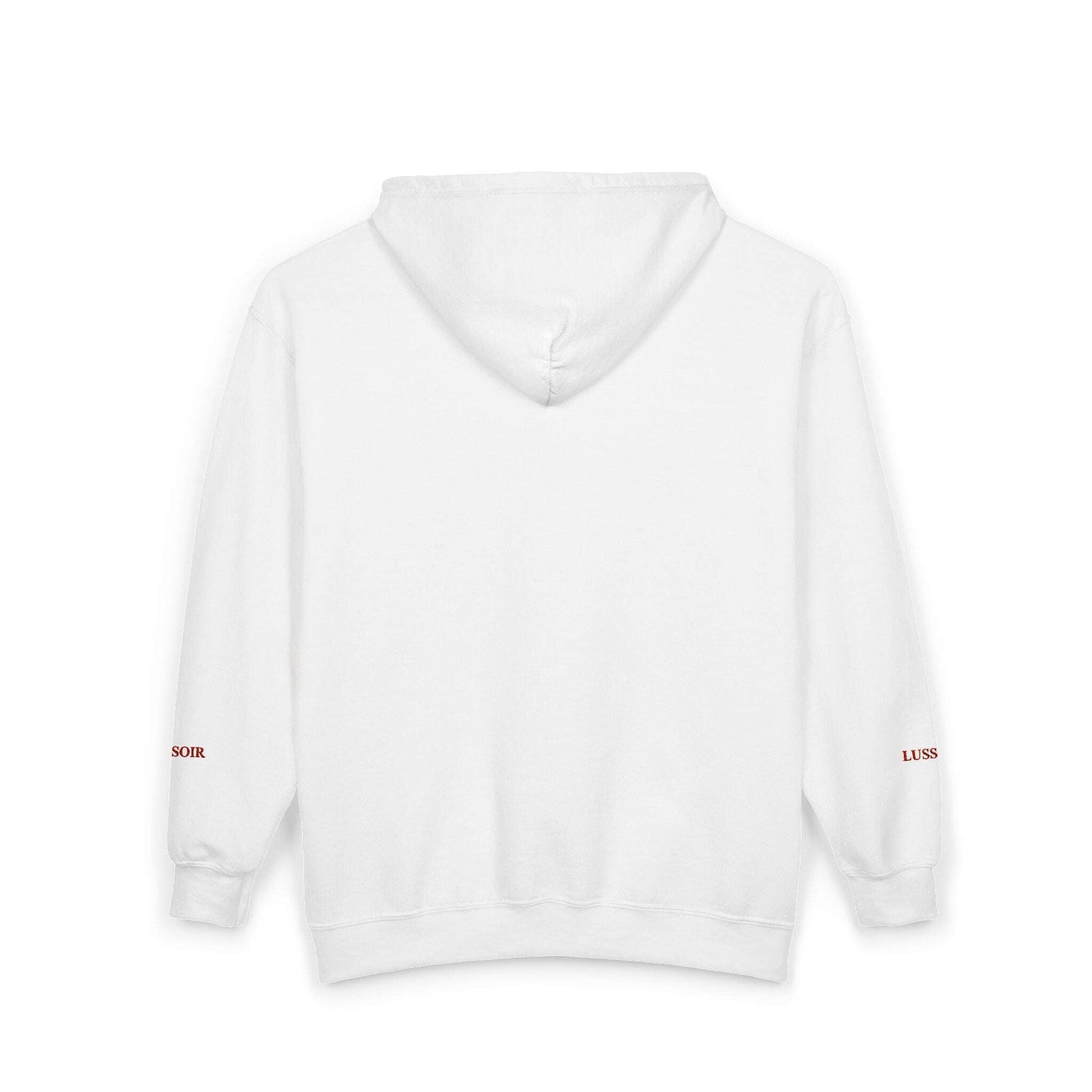 LUSSOIR Minimal Tiny Text Logo Hoodie | Full Zip Hooded Sweatshirt Zarabunda The Shop