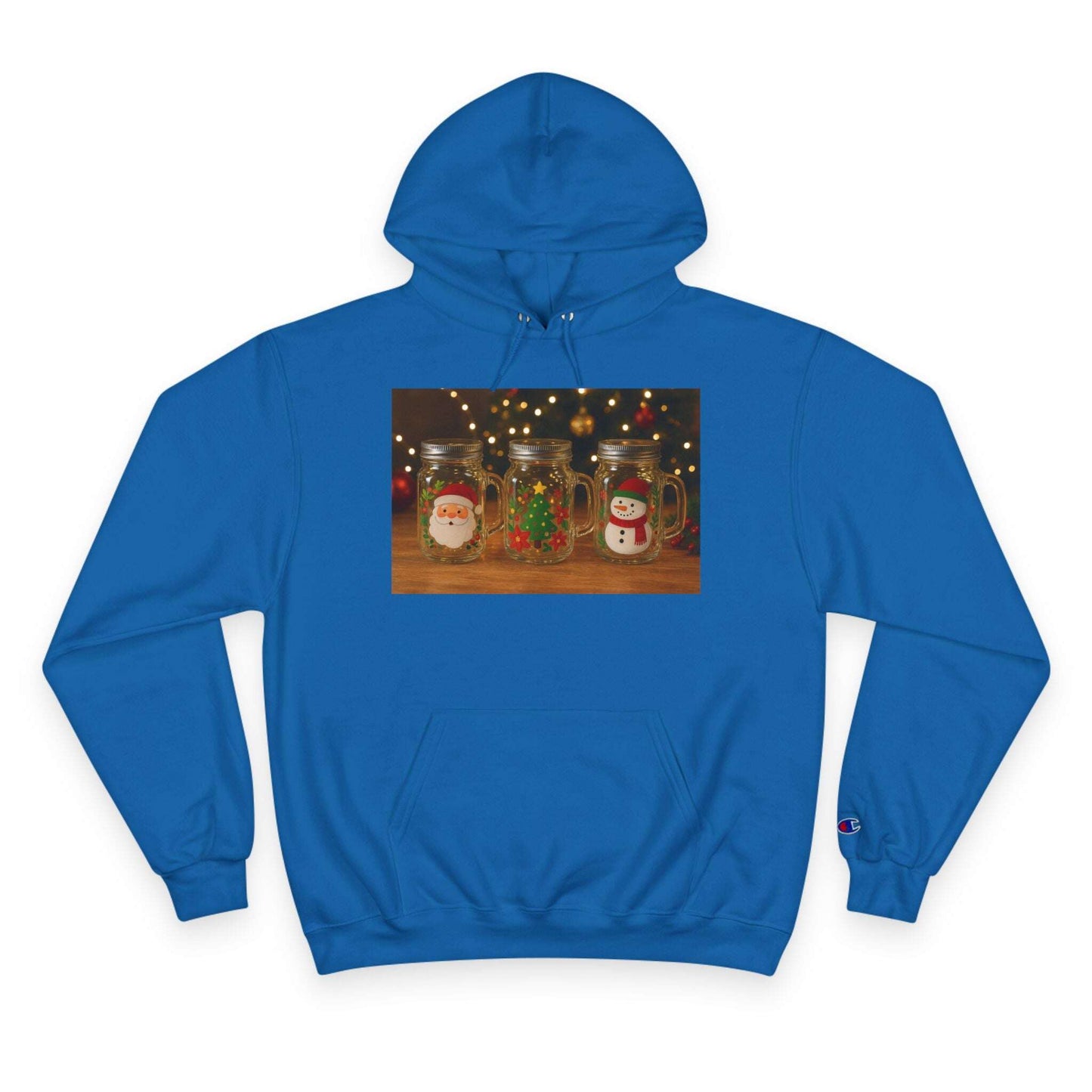 Snowman Mason Jar Christmas Hoodie | Merry Christmas text back Zarabunda The Shop