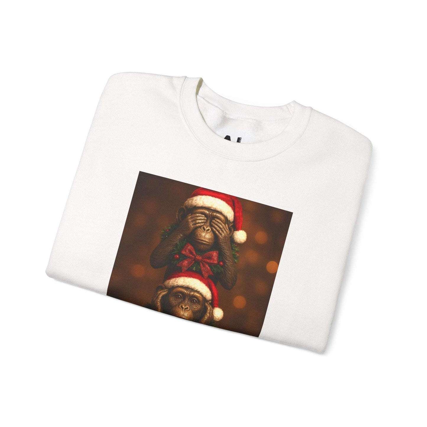 Three Santa Puppies Crewneck Sweatshirt | Christmas Dog Holiday Sweater Zarabunda The Shop