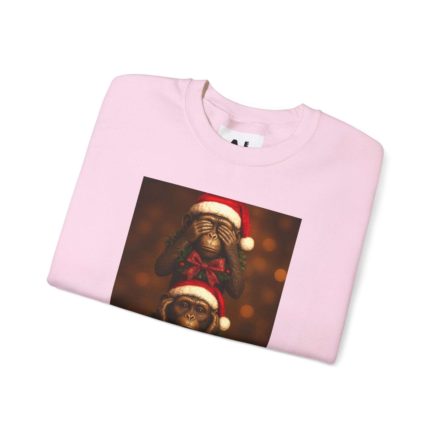 Three Santa Puppies Crewneck Sweatshirt | Christmas Dog Holiday Sweater Zarabunda The Shop